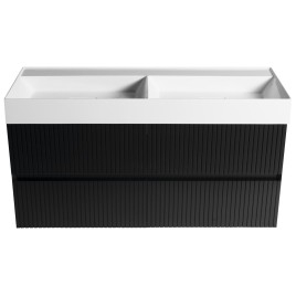 FILENA Vanity Unit 118x51,5x43cm, bande mate noire