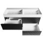 FILENA Vanity Unit 118x51,5x43cm, bande mate noire FILENA Vanity Unit 118x51,5x43cm, bande mate noire