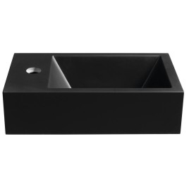 AMAROK Lave-vaisselle en marbre de culture 40x22cm, gauche, noir mat