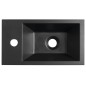 AMAROK Lave-vaisselle en marbre de culture 40x22cm, gauche, noir mat