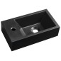 AMAROK Lave-vaisselle en marbre de culture 40x22cm, gauche, noir mat