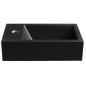 AMAROK Lave-vaisselle en marbre de culture 40x22cm, gauche, noir mat