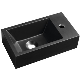 AMAROK Culturel Marble Washbasin 40x22cm, droit, noir mat