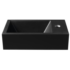 AMAROK Culturel Marble Washbasin 40x22cm, droit, noir mat