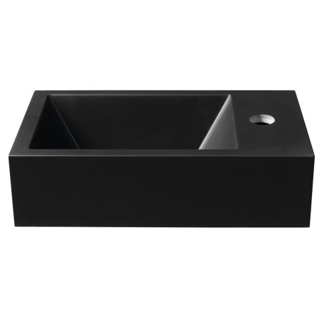 AMAROK Culturel Marble Washbasin 40x22cm, droit, noir mat