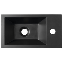 AMAROK Culturel Marble Washbasin 40x22cm, droit, noir mat
