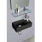 AMAROK Culturel Marble Washbasin 40x22cm, droit, noir mat