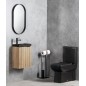 AGOS Lavabo de marbre cultivé sans débordement 40x22 cm, gauche/droite, noir mat