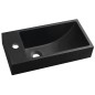 ARIANA Lave-linge Marble Culture 50x25cm, gauche, noir mat