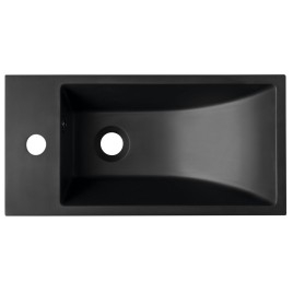 ARIANA Lave-linge Marble Culture 50x25cm, gauche, noir mat