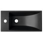 ARIANA Lave-linge Marble Culture 50x25cm, gauche, noir mat