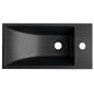 ARIANA Lave-vaisselle en marbre de culture 50x25cm, droit, noir mat