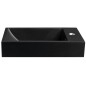 ARIANA Lave-vaisselle en marbre de culture 50x25cm, droit, noir mat