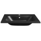 SIDRA Lavabo de marbre cultivé 61x46cm, noir mat