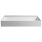 Lavabo TWIG comprenant couvercle de vidange 80x47cm, marbre cultivé, blanc