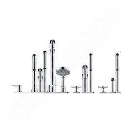 Axor Citterio M - Mitigeur de lavabo avec vidage, installation à 3 trous, chrome 34133000