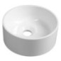 Comptoir SANNA Culture de marbre rond lavabo 25cm, blanc