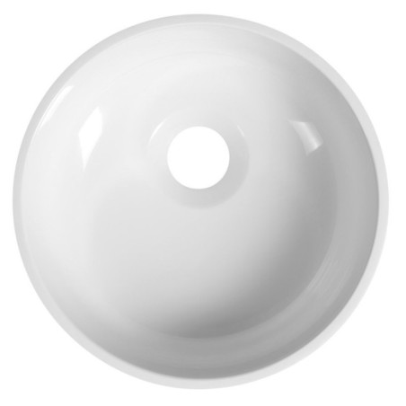 Comptoir SANNA Culture de marbre rond lavabo 25cm, blanc