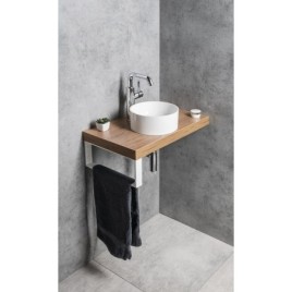 Comptoir SANNA Culture de marbre rond lavabo 25cm, blanc