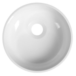Comptoir SANNA Culture de marbre rond lavabo 25cm, blanc