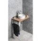 Comptoir SANNA Culture de marbre rond lavabo 25cm, blanc