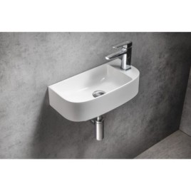 ALGA Cultured Marble Washbasin 44x22cm, blanc