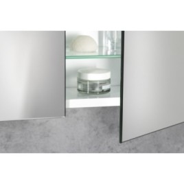 Armoire à miroir NEON, double miroir, 600x665mm, blanc