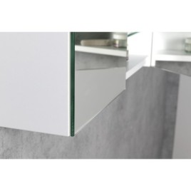 Armoire à miroir NEON, double miroir, 600x665mm, blanc