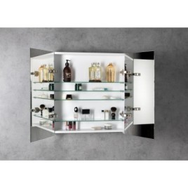 Armoire à miroir NEON, double miroir, 600x665mm, blanc