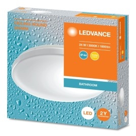 Lumière de plafond de salle de bain, dia 325mm, 1800lm, 24W, 3000K, IP44