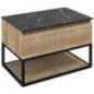 SKARA Vanity Unit 80x50x45cm, noir mat/Oak Alabama SKARA Vanity Unit 80x50x45cm, noir mat/Oak Alabama