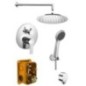 BARON Douche en béton Set avec un seul levier Mixer Tap, 2 Outlets, Chrome BARON Douche en béton Set avec un seul levier Mixer Tap, 2 Outlets, Chrome