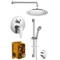 SCHMITZ Douche en béton Set avec un seul levier Mixer Tap, 2 Outlets, Chrome SCHMITZ Douche en béton Set avec un seul levier Mixer Tap, 2 Outlets, Chrome
