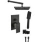 LATUS douche cachée avec un robinet de mélangeur de levier, 2 prises, noir mat LATUS douche cachée avec un robinet de mélangeur de levier, 2 prises, noir mat
