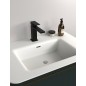 Robinet mélangeur de lavabo CUBEMIX sans déchets, mat noir