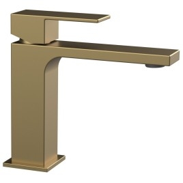 Robinet mélangeur de lavabo CUBEMIX sans déchets, tapis d'or