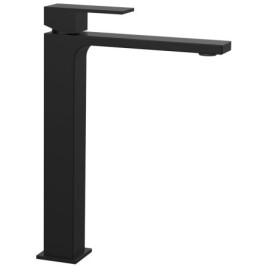 CUBEMIX robinet de mélangeur de lavabo, haute, sans déchets, noir mat