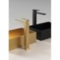 CUBEMIX robinet de mélangeur de lavabo, haute, sans déchets, noir mat