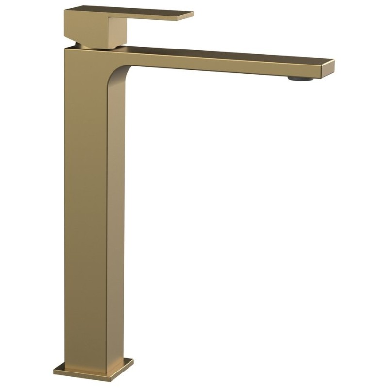 CUBEMIX robinet de mélangeur de lavabo, haute, sans déchets, tapis d'or CUBEMIX robinet de mélangeur de lavabo, haute, sans déchets, tapis d'or