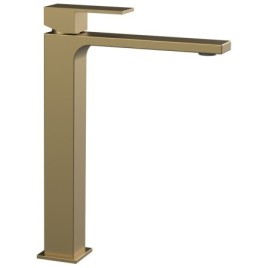 CUBEMIX robinet de mélangeur de lavabo, haute, sans déchets, tapis d'or