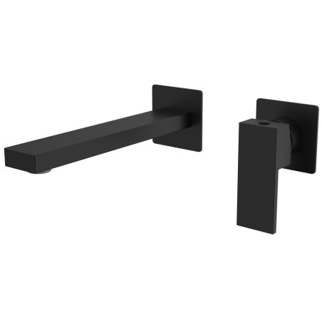 CUBEMIX caché 2 trous robinet de mélangeur de lavabo, noir mat