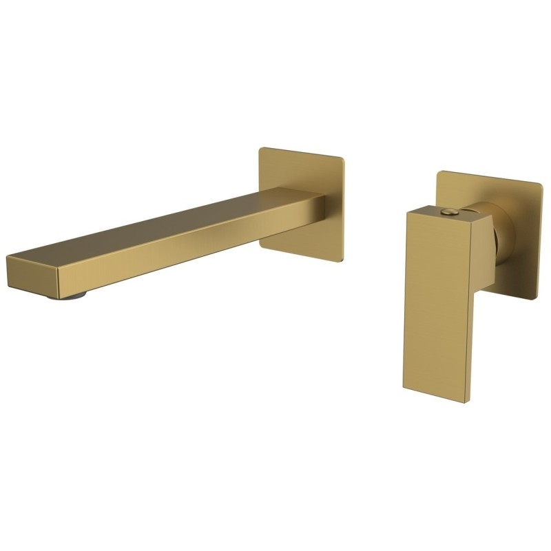 CUBEMIX cache 2 trous robinet de mélangeur de lavabo, tapis d'or CUBEMIX cache 2 trous robinet de mélangeur de lavabo, tapis d'or