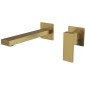 CUBEMIX cache 2 trous robinet de mélangeur de lavabo, tapis d'or CUBEMIX cache 2 trous robinet de mélangeur de lavabo, tapis d'or