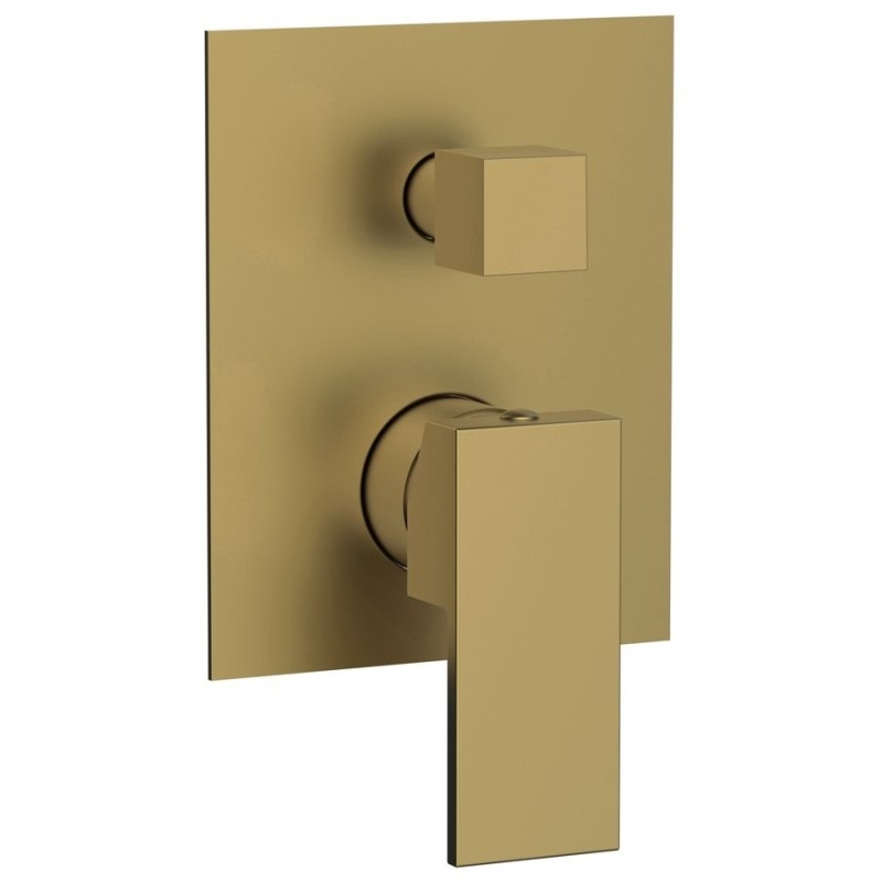 CUBEMIX robinet de douche caché, 2 sorties, tapis d'or CUBEMIX robinet de douche caché, 2 sorties, tapis d'or