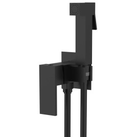 CUBEMIX robinet de mélangeur de bidet caché avec douche stop, carré, noir mat