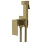 CUBEMIX robinet de mélangeur de bidet dissimulé avec spray stop, carré, or mat CUBEMIX robinet de mélangeur de bidet dissimulé avec spray stop, carré, or mat