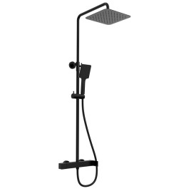 CUBEMIX colonne de douche avec robinet de mélangeur de levier, noir mat