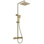 Colonne de douche CUBEMIX avec robinet de mélangeur de levier, tapis d'or Colonne de douche CUBEMIX avec robinet de mélangeur de levier, tapis d'or