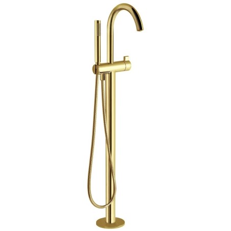 Mélangeur de bain RHAPSODY en plancher, tapis d'or