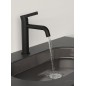 Robinet de lavabo ICONIC sans déchets, mat noir